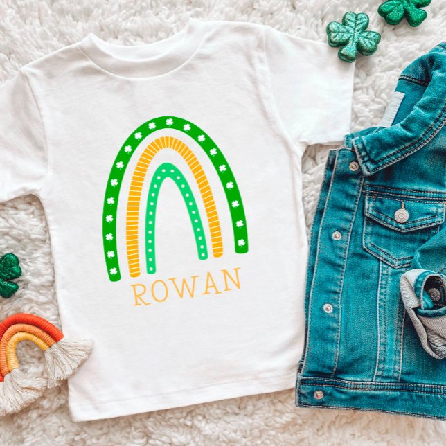 T-shirt Pour Les Tous Petits Fête personnalisée Lucky Rainbow St. Patrick (Créateur téléchargé)