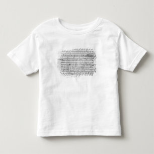 T-shirt Pour Les Tous Petits Feuille manuscrite de score pour l'opus de