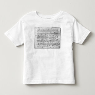 T-shirt Pour Les Tous Petits Feuille manuscrite de score pour l'opus de