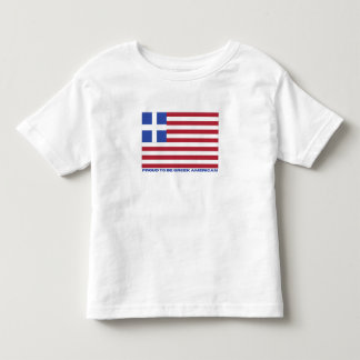 T-SHIRT POUR LES TOUS PETITS FIER D'ÊTRE GRECQUE AMÉRICAIN !