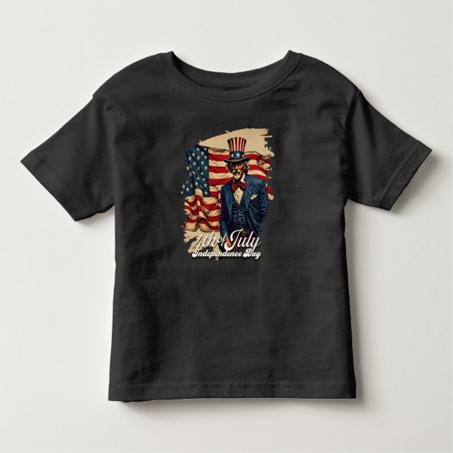 T-shirt Pour Les Tous Petits Fière âme du 4 juillet (Devant)