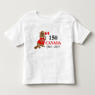 T-shirt Pour Les Tous Petits Fière fête canadienne du castor 150