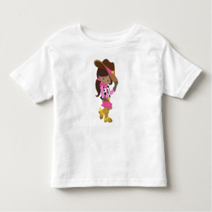 T-shirt Pour Les Tous Petits Fille Africaine Américaine, Cowgirl, Sheriff, West