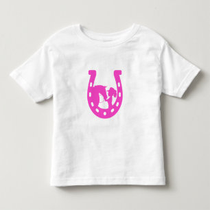 T-shirt Pour Les Tous Petits Fille au cheval et chapeau western fer à cheval ro