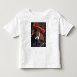 T-shirt Pour Les Tous Petits Fille avec Red Hat, c.1665 (huile sur le panneau)