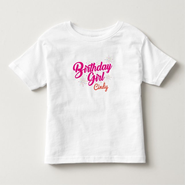 T-shirt Pour Les Tous Petits Fille d'anniversaire (Devant)