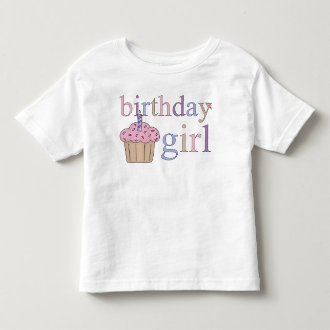 T-shirt Pour Les Tous Petits Fille d'anniversaire Toddler Manches courtes (Devant)
