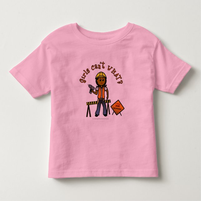 T-shirt Pour Les Tous Petits Fille de construction sombre (Devant)