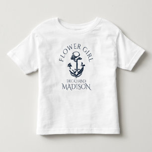 T-shirt Pour Les Tous Petits Fille de l'équipage d'Ancres nautiques
