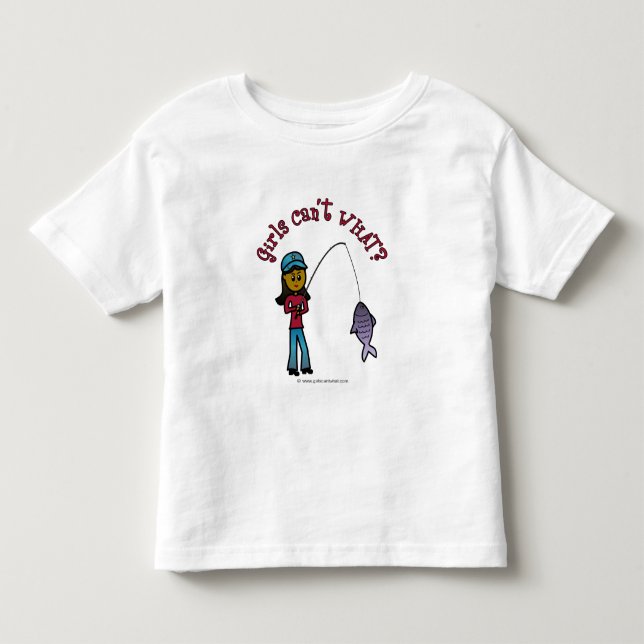 T-shirt Pour Les Tous Petits Fille de pêche noire (Devant)