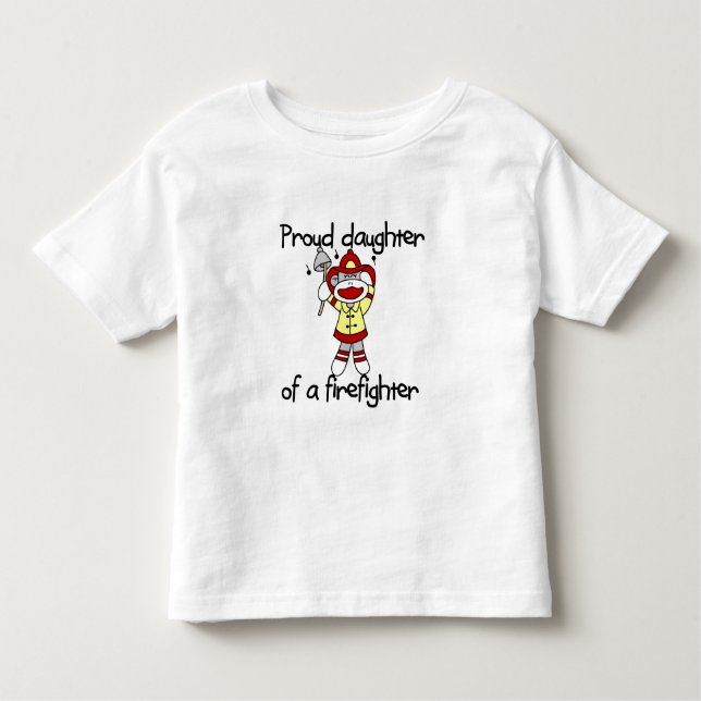 T-shirt Pour Les Tous Petits Fille de singe de sapeur-pompier (Devant)