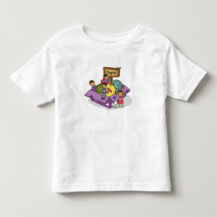 T-shirt Pour Les Tous Petits Fille debout avec les bras levés et les garçons as