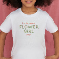Fille Fleur Cutest Jamais Floral Texte Mariage