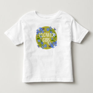 T-shirt Pour Les Tous Petits Fille Fleur Enfant Mariage floral Ne m'oubliez pas