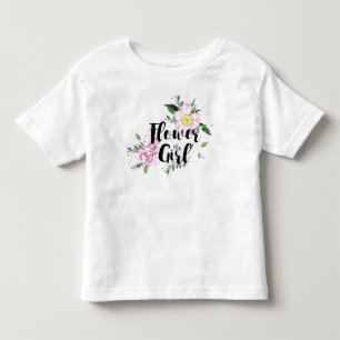 T-shirt Pour Les Tous Petits Fille Fleur Mariage Aquarelle Florale