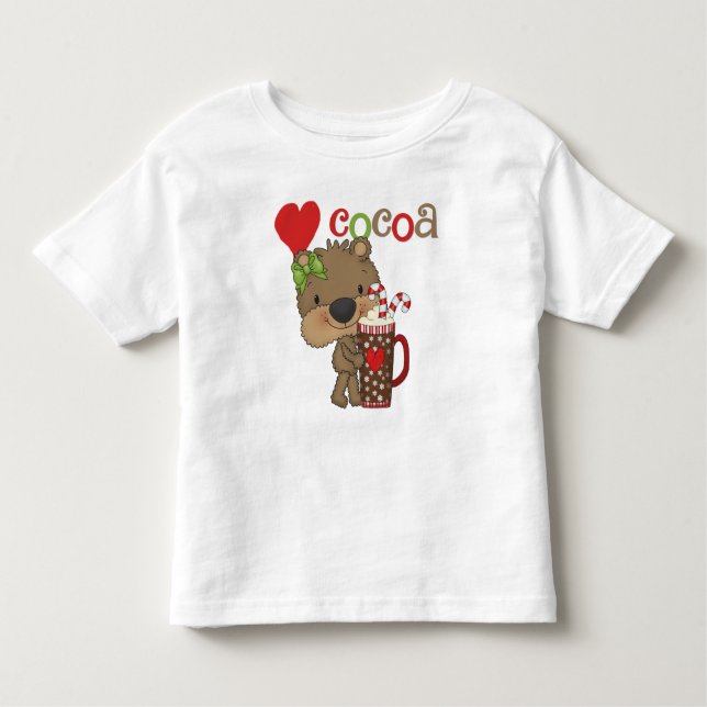 T-shirt Pour Les Tous Petits Fille Ours Cocaca Amour (Devant)