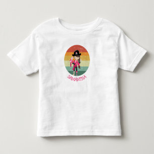 T-shirt Pour Les Tous Petits Fille Perroquet rose Fête Pirate