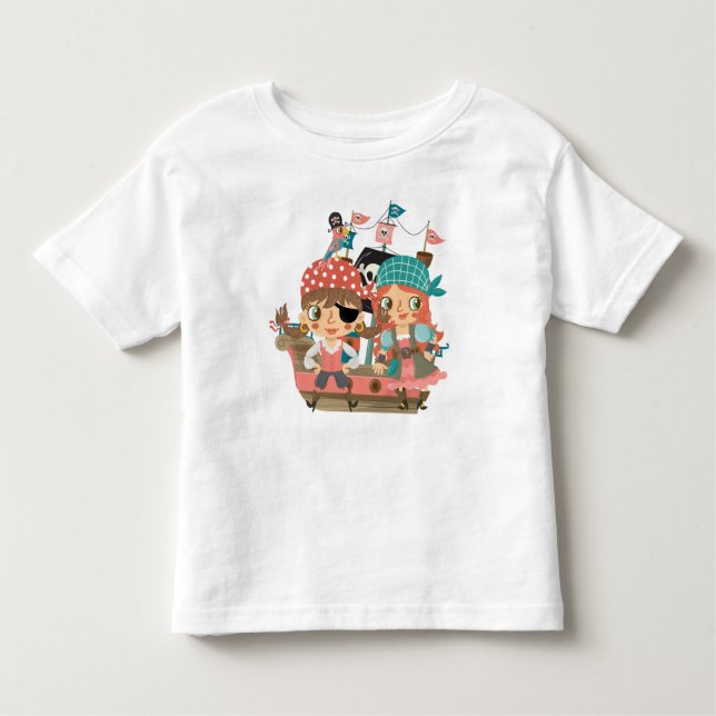 T-shirt Pour Les Tous Petits Fille Pirates (Devant)