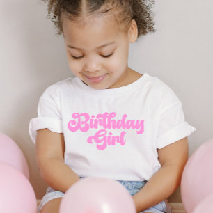 T-shirt Pour Les Tous Petits Fille rose Anniversaire Fille 1er Anniversaire