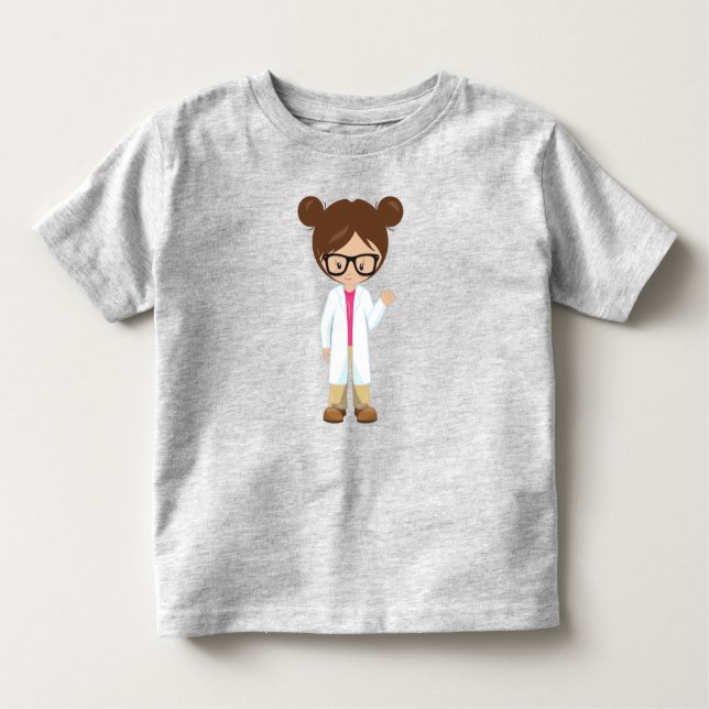 T-shirt Pour Les Tous Petits Fille scientifique, Scientifique, Jolie Fille, Che (Devant)