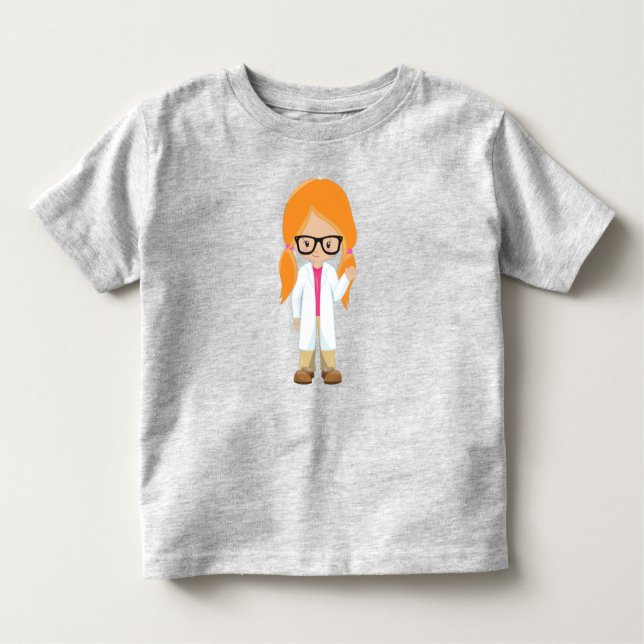 T-shirt Pour Les Tous Petits Fille scientifique, Scientifique, Jolie Fille, Che (Devant)