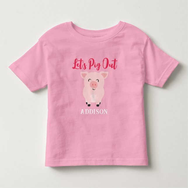 T-shirt Pour Les Tous Petits Filles Animaux de Ferme Personnalisées Faisons Rip (Devant)