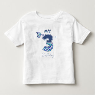 T-shirt Pour Les Tous Petits Filles de sirènes colorées Petites filles 3e anniv