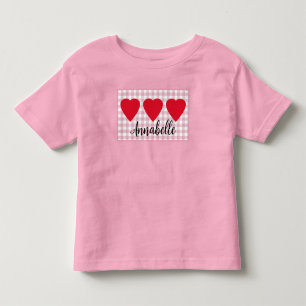 T-shirt Pour Les Tous Petits Filles tout-petites trio de cœur de la Saint-Valen