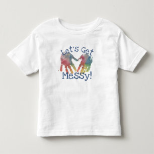T-shirt Pour Les Tous Petits Finger Paint Let's Get Messy Art Smock Préscolair