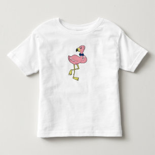 T-shirt Pour Les Tous Petits Flamant en gentleman avec cravate