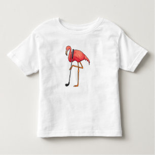T-shirt Pour Les Tous Petits Flamant rose à Golf avec Golf Club