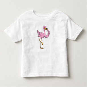 T-shirt Pour Les Tous Petits Flamant rose avec Lipstick