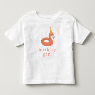 T-shirt Pour Les Tous Petits flamant rose gonflable pour enfants fête d'anniver