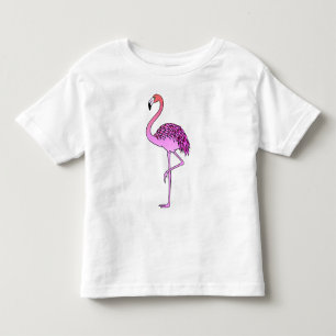 T-shirt Pour Les Tous Petits Flamant rose rose Lineart-57667