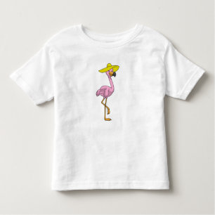 T-shirt Pour Les Tous Petits Flamant rose sur la plage avec Casquette