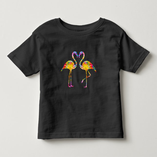 T-SHIRT POUR LES TOUS PETITS FLAMANT TEINTURÉ (Devant)