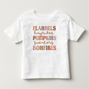 T-shirt Pour Les Tous Petits Flannings Bonfires Citrouille