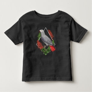 T-shirt Pour Les Tous Petits Fleur de perroquet gris d'Afrique