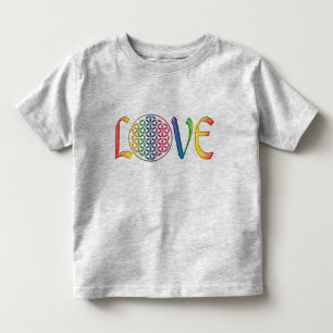 T-shirt Pour Les Tous Petits Fleur de vie / Blume des Lebens - LOVE