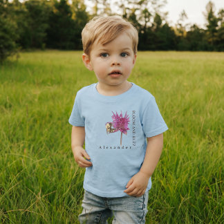 T-shirt Pour Les Tous Petits Fleur et Buzz Personnalisés
