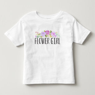 T-shirt Pour Les Tous Petits Fleur fille violette bébé adolescent   Bridesmaid
