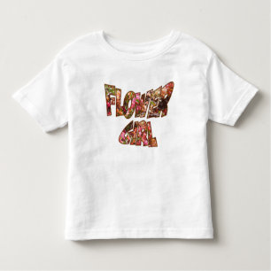 T-shirt Pour Les Tous Petits Fleur Jeune fille adolescente Big Letters