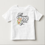 T-shirt Pour Les Tous Petits Fleur Jeune fille | Bridesmaid<br><div class="desc">Cette chemise fleurie présente de belles fleurs aquarellées et un script tourbillonnant.</div>