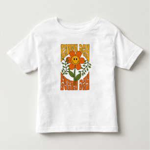 T-shirt Pour Les Tous Petits Fleur marguerite rétro des années 70