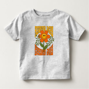 T-shirt Pour Les Tous Petits Fleur marguerite rétro des années 70