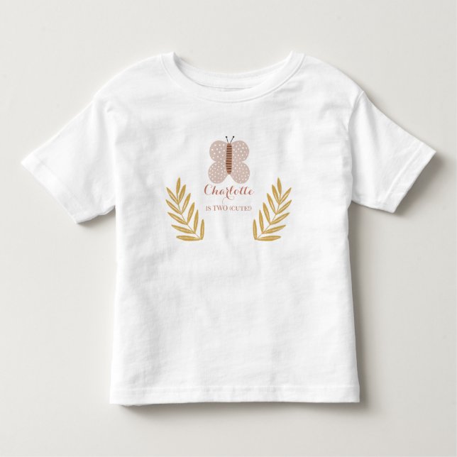 T-shirt Pour Les Tous Petits Fleur sauvage et papillons (Devant)