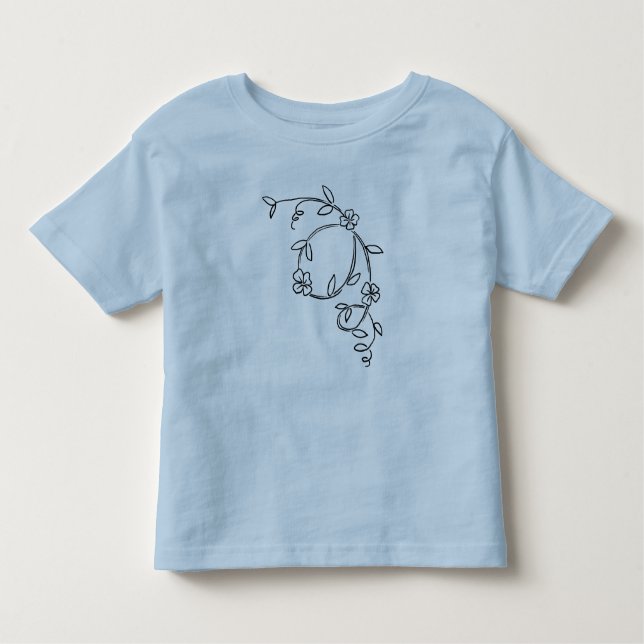 T-shirt Pour Les Tous Petits fleurs 2 (Devant)