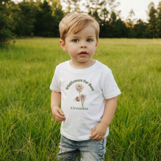 T-shirt Pour Les Tous Petits Fleurs sauvages pollinisateurs personnalisées