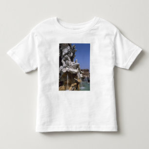 T-shirt Pour Les Tous Petits Fontaine des Quatre Fleuves, Place Navone, Rome,