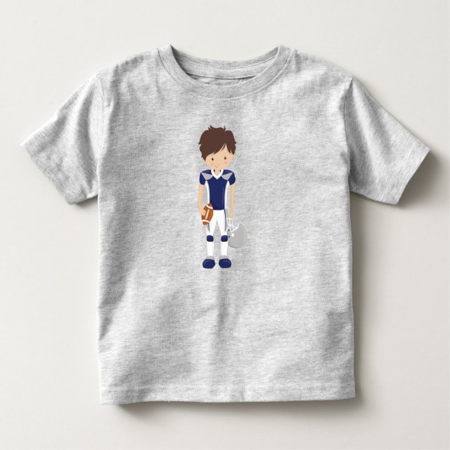 T-shirt Pour Les Tous Petits Football américain, Cheveux bruns, Joli garçon, Ru (Devant)